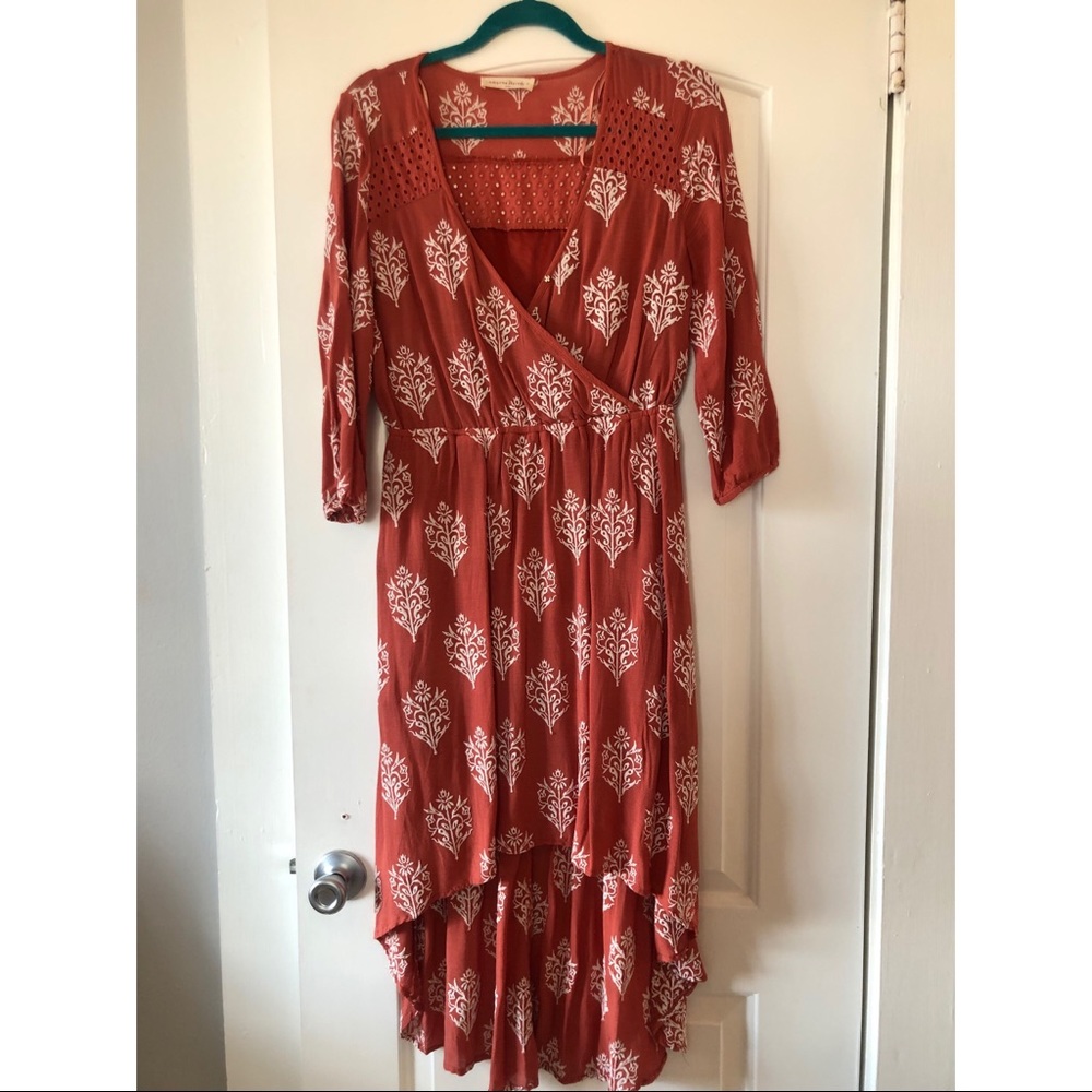 Rust High Low dress